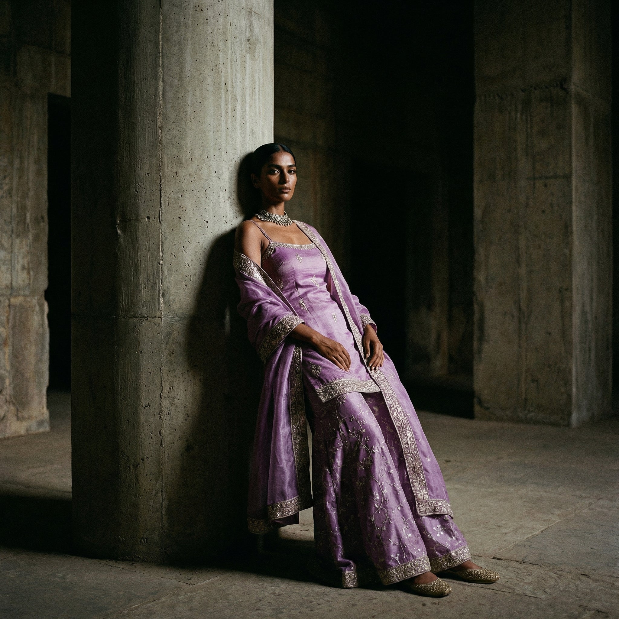 Archived Ancestral Lavender Organza Sharara